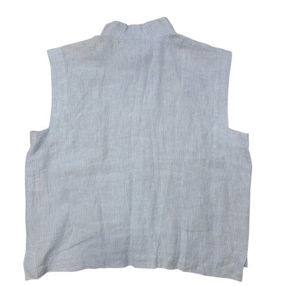 Shirin Guild Light Blue Maxi Skirt & Top Set 100% Linen Blue Size Med/Large - Picture 4 of 8